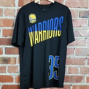 NBA Golden State‎ Warriors GSW Kevin Durant black short-sleeve t-shirt L